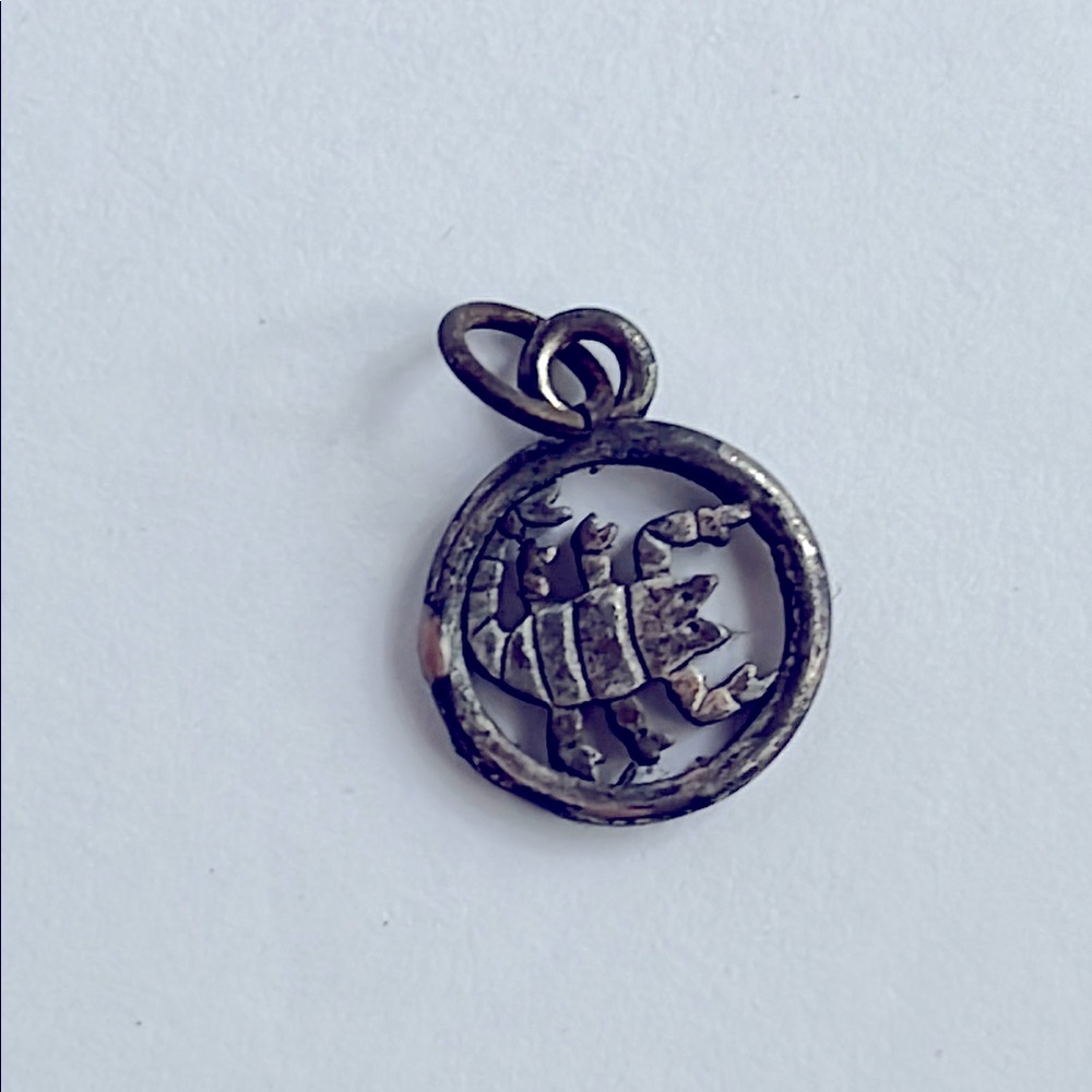 Silver Scorpio Zodiac Pendant Charm Scorpion Vintage